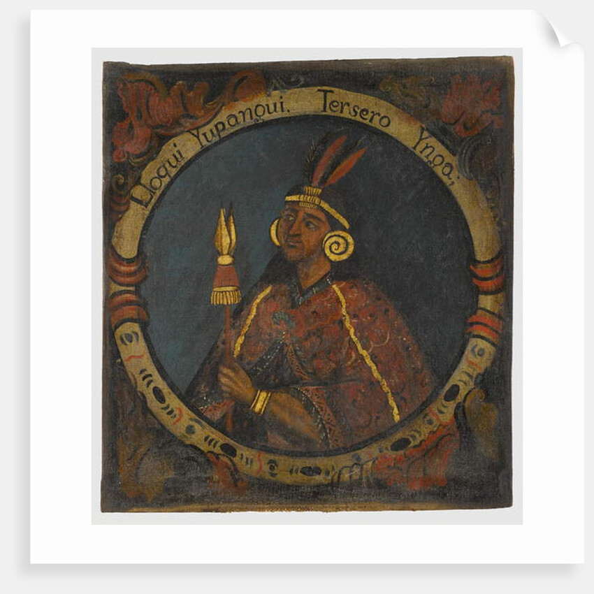 Lloque Yupanqui, 3rd Inca King, mid-18th century by School Peruvian