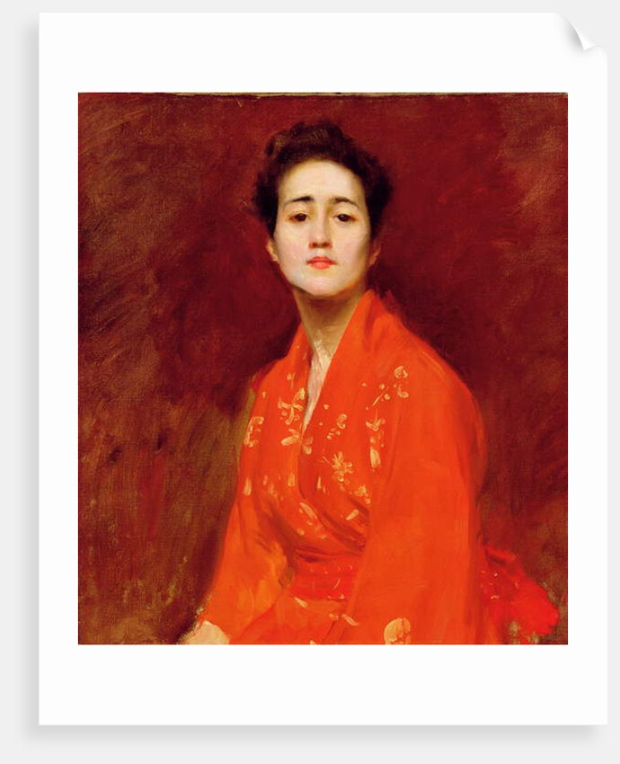 Study of Girl in Japanese Dress, 1895 by William Merritt Chase
