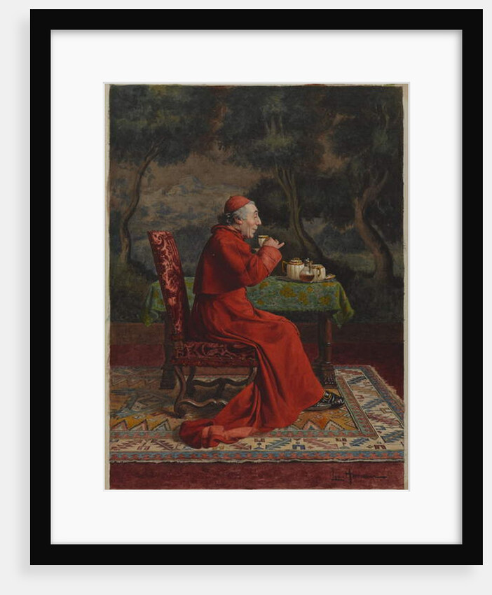 Cardinal Taking Tea by Leo Hermann