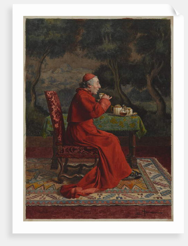 Cardinal Taking Tea by Leo Hermann
