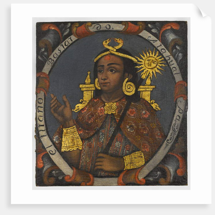 Atahualpa 14th and last Inca King, mid-18th century by School Peruvian