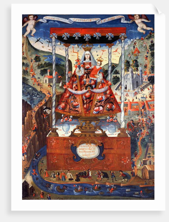 Our Lady of Cocharcas under a Baldacchino, 1765 by School Peruvian