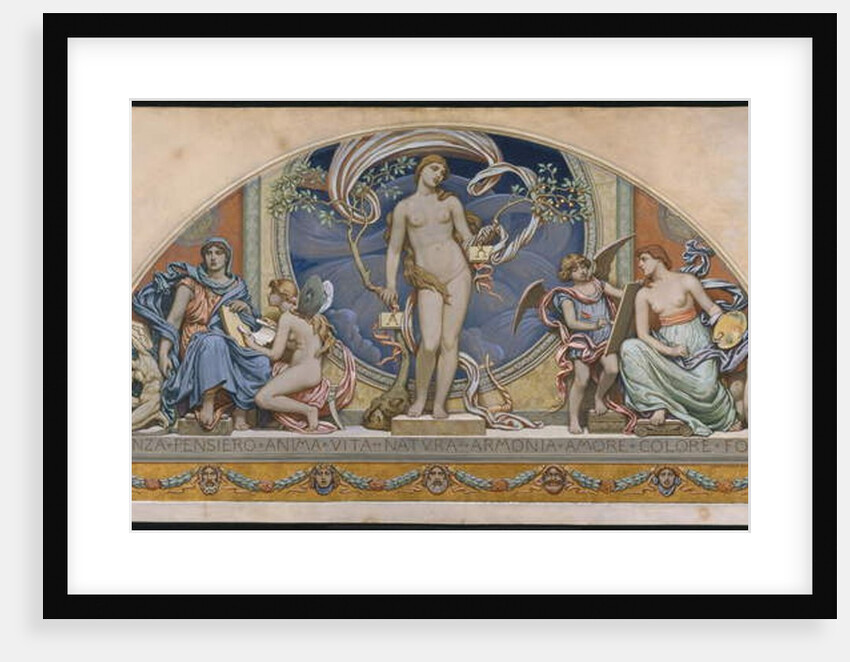 Rome, Representative of the Arts: design for decoration in Bowdoin College, 1894 by Elihu Vedder