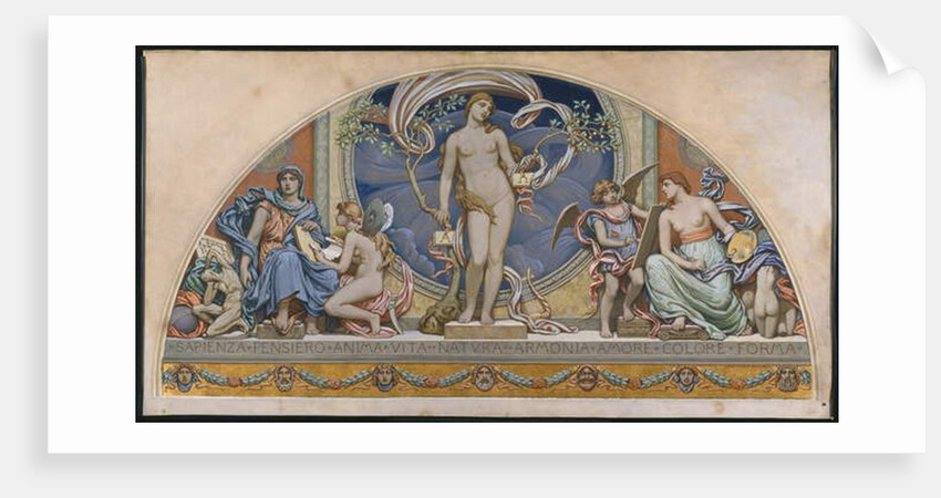 Rome, Representative of the Arts: design for decoration in Bowdoin College, 1894 by Elihu Vedder