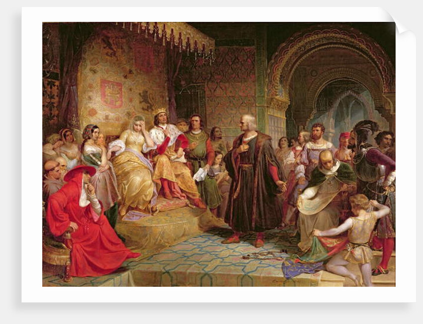 Columbus before the Queen, 1843 by Emanuel Gottlieb Leutze