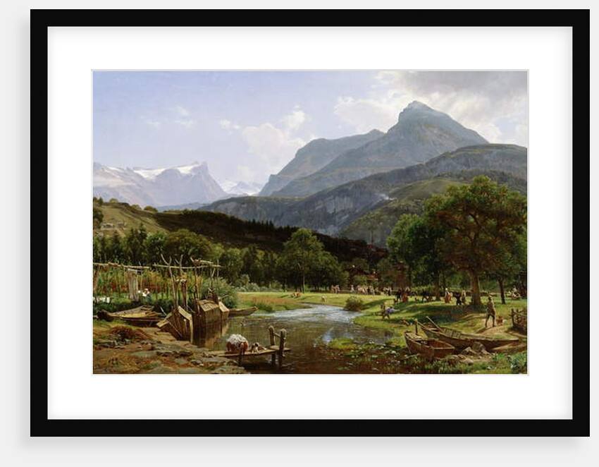 View Near Brunnen on Lake Lucerne, Switzerland, 1857 by Thomas Worthington Whittredge