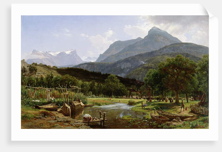 View Near Brunnen on Lake Lucerne, Switzerland, 1857 by Thomas Worthington Whittredge