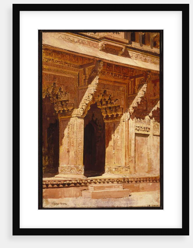 Curiously Wrought Red Sandstone Arches, Fort Agra, India, c.1885-95 by Edwin Lord Weeks