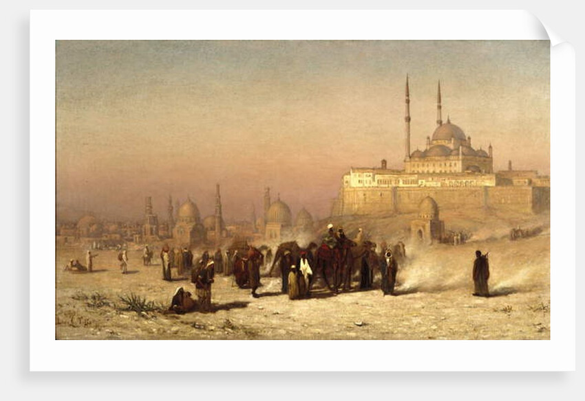 On the Way between Old and New Cairo, Citadel Mosque of Mohammed Ali, and Tombs of the Mamelukes, 1872 by Louis Comfort Tiffany