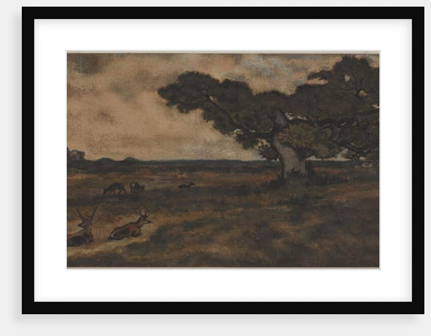 Bucks Near a Tree by Antoine Louis Barye