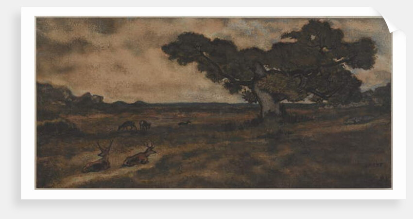 Bucks Near a Tree by Antoine Louis Barye