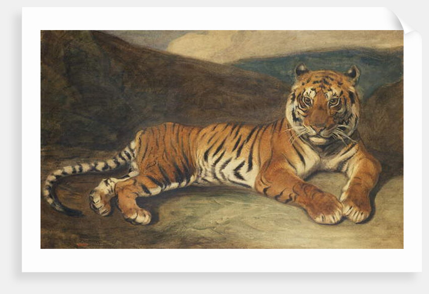 Tiger Reclining by Antoine Louis Barye