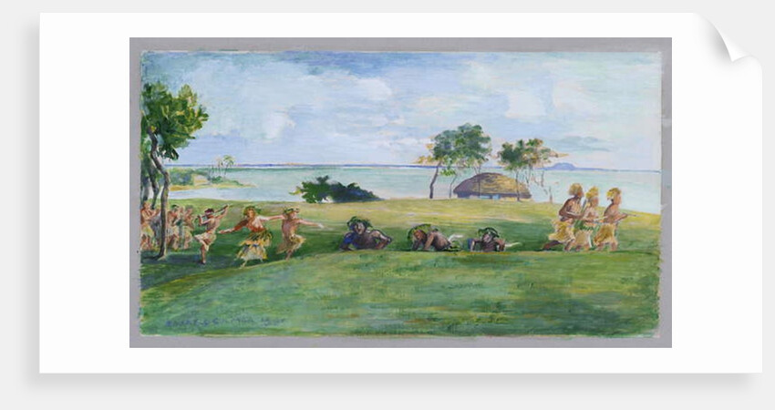 Military Dance in Samoa by John La Farge or Lafarge