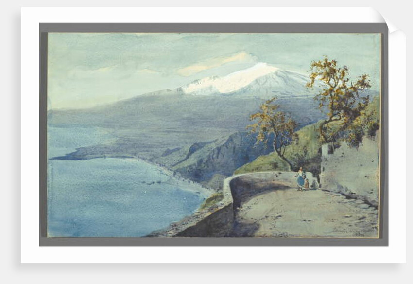 View of Mount Etna from Taormina, Sicily, 1925 by Charles King Wood