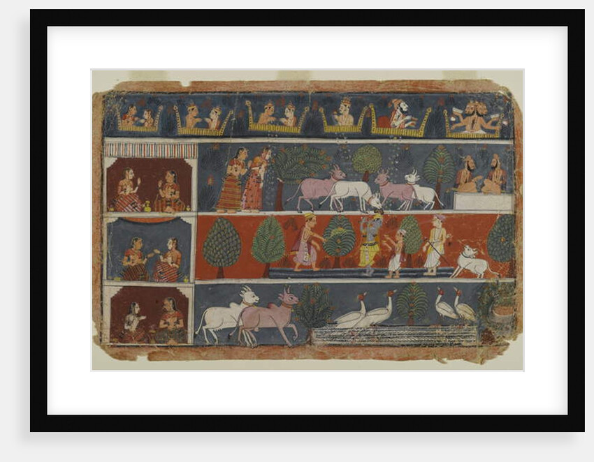 Page from a Dispersed Bhagavata Purana Series, c.1680 by Indian School