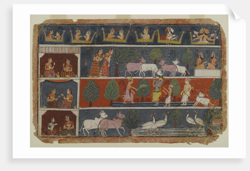 Page from a Dispersed Bhagavata Purana Series, c.1680 by Indian School