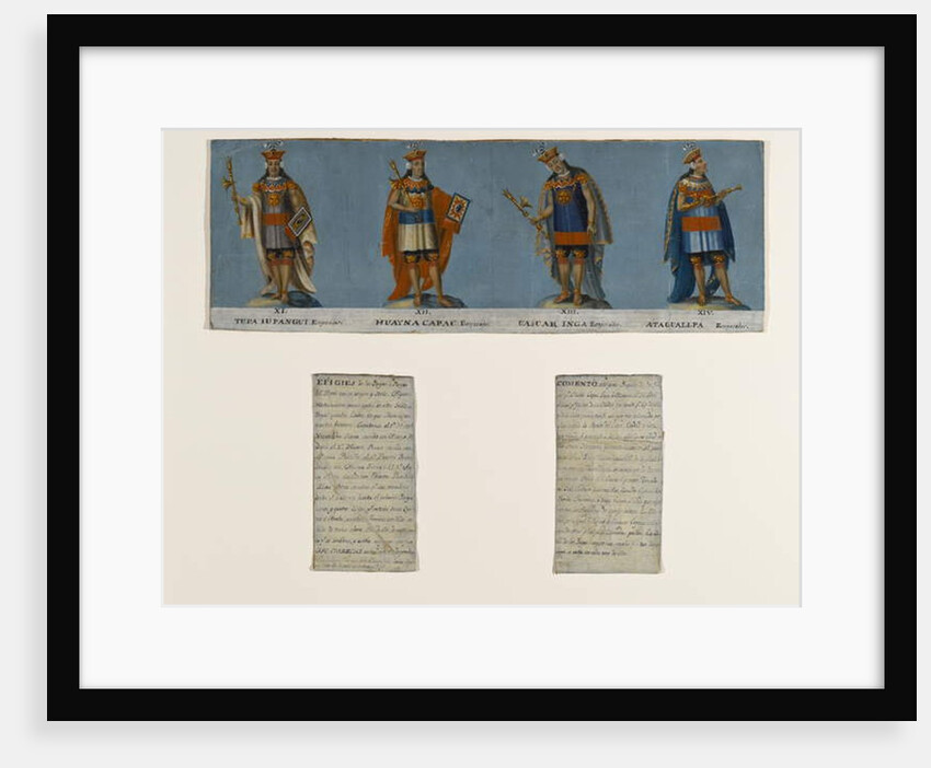 Four Inca Kings: Tupac Yupanqui, Huayna Capac, Huascar Inca, Atahuallpa, early 19th century by Unknown Artist