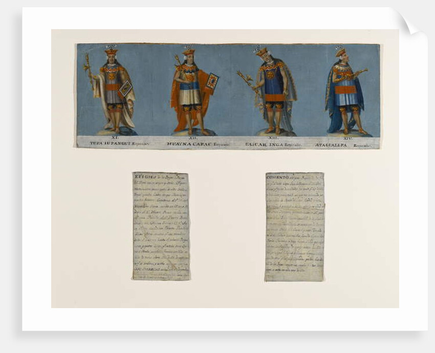 Four Inca Kings: Tupac Yupanqui, Huayna Capac, Huascar Inca, Atahuallpa, early 19th century by Unknown Artist