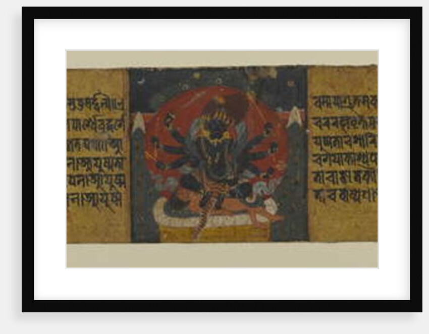 Page from a Buddhist Manuscript Depicting One of the Pancharaksha Goddesses, 15th century by Nepalese School
