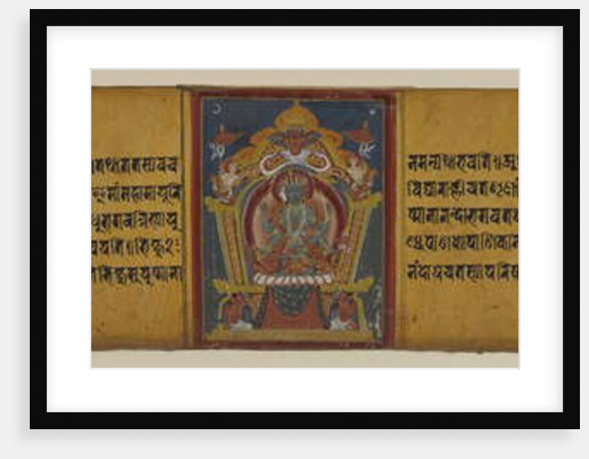 Page from a Buddhist Manuscript Depicting One of the Pancharaksha Goddesses, 16-17th century by Nepalese School