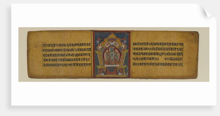 Page from a Buddhist Manuscript Depicting One of the Pancharaksha Goddesses, 16-17th century by Nepalese School
