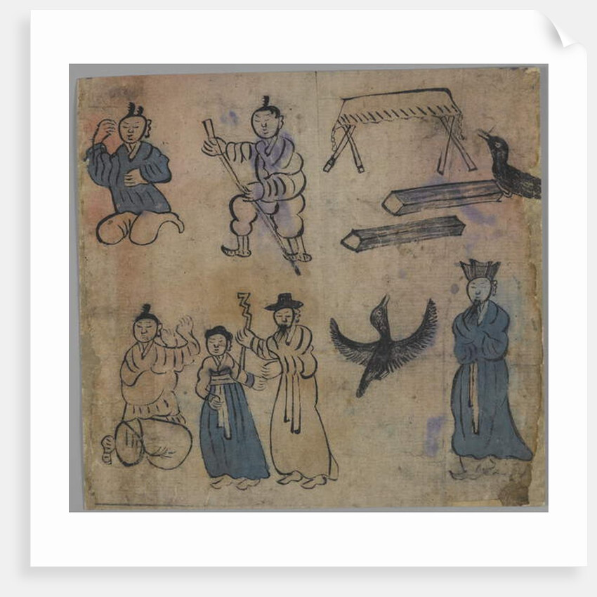 Genre Scene, 1 of 4, 19th century by Korean School