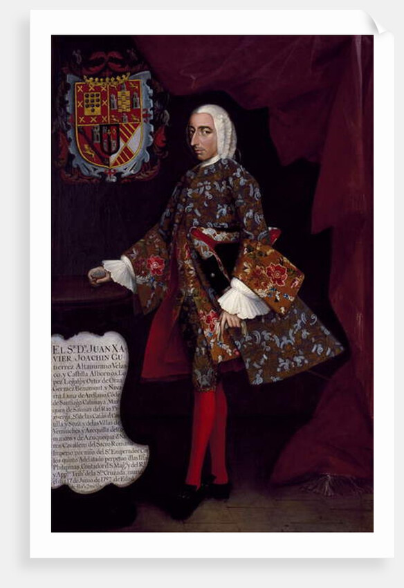Don Juan Xavier Joachín Gutiérrez Altamirano Velasco, Count of Santiago de Calimaya, 1752 by Miguel Cabrera