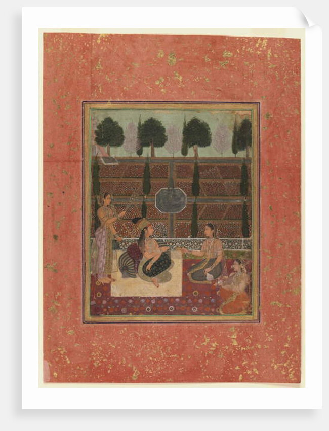 Ladies on a terrace, Mughal Style, c.1700-10 by Indian School