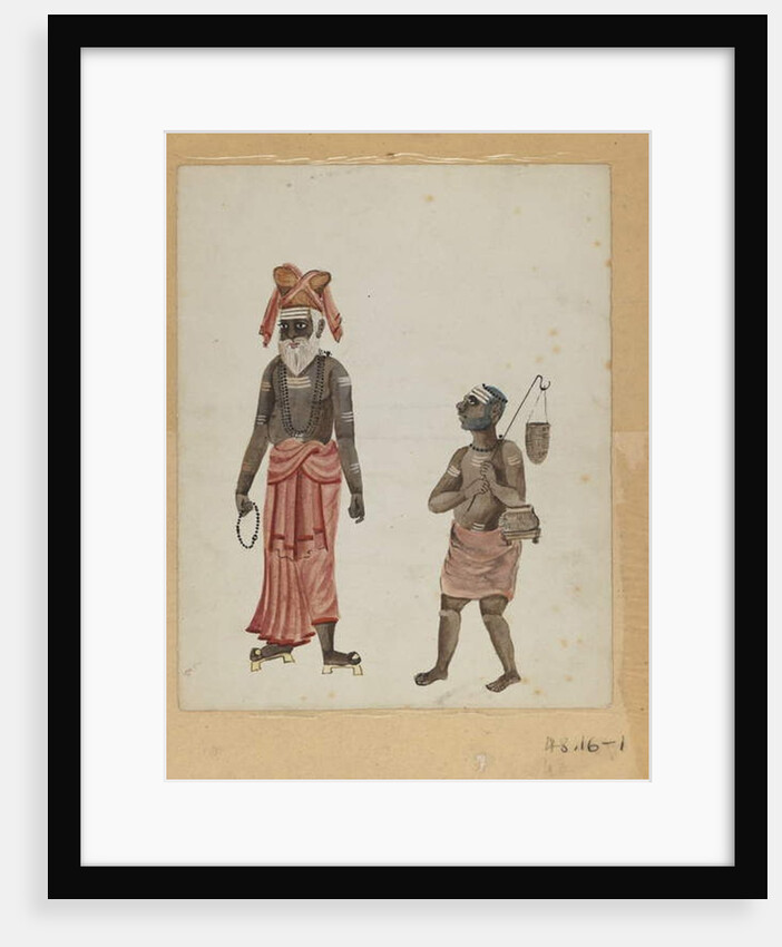 One of a set of nine images showing Indians in different professions by Indian School