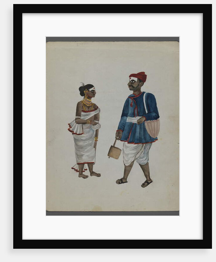 One of a set of nine images showing Indians in different professions by Indian School