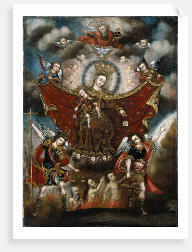 The Virgin of Carmel Saving Souls in Purgatory by Diego Quispe (circle of) Tito