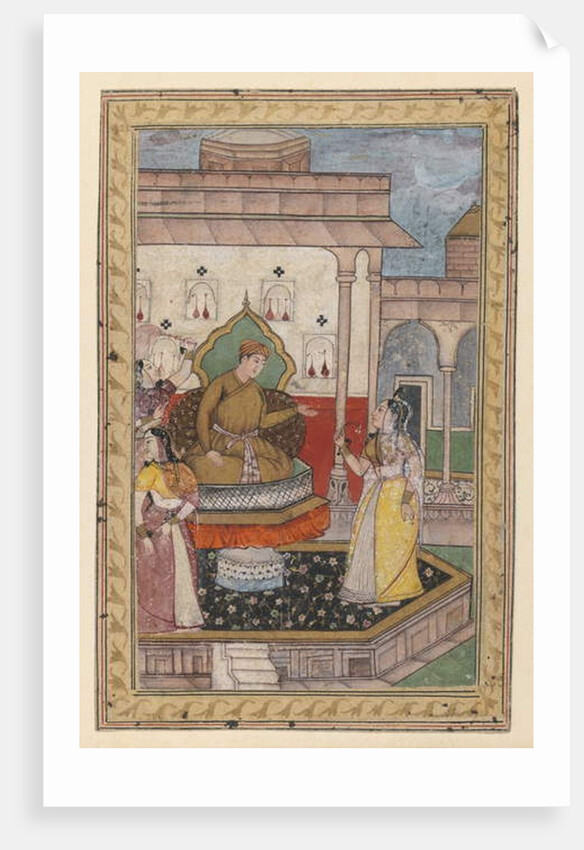 Miniature Painting, Court Scene, late 16th century by Indian School