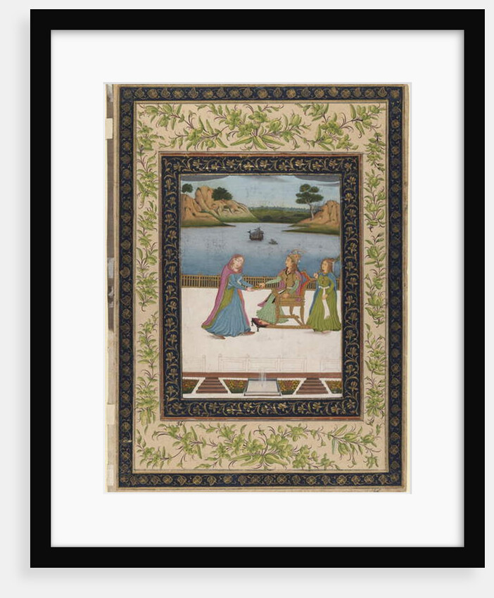 A Woman is Served Fruit on a Terrace, c.1770 by Indian School