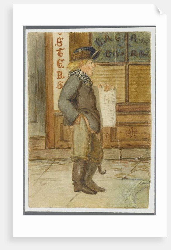 Newspaper Boy, 1864 by Karl L.H. Mueller