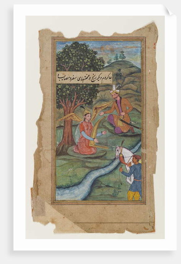 Mughal Miniature Painting, c.1600 by Mughal School