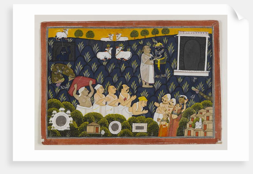 Worship of Krishna, c.1800 by Indian School