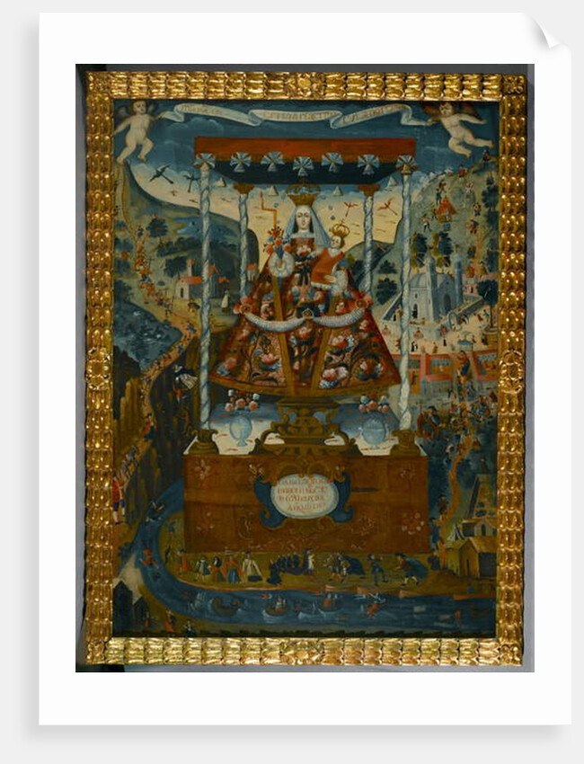 Our Lady of Cocharcas Under the Baldachin, Cuzco, 1765 by School Peruvian