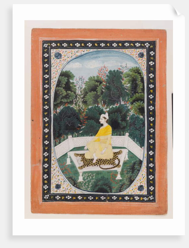 Man meditating in a garden setting, c.1820-40 by Indian School