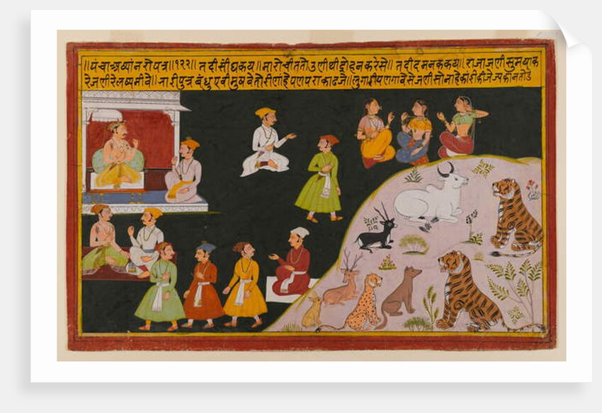 Page from a dispersed Panchakhyana series , c.1720-40 by Indian School