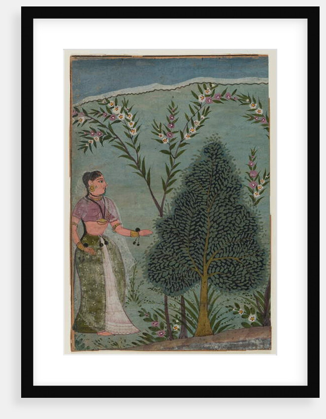 Lady in the wilderness by Indian School