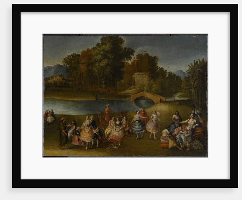 A Merry Company on the Banks of the Rímac River, 1785-1800 by Lima School