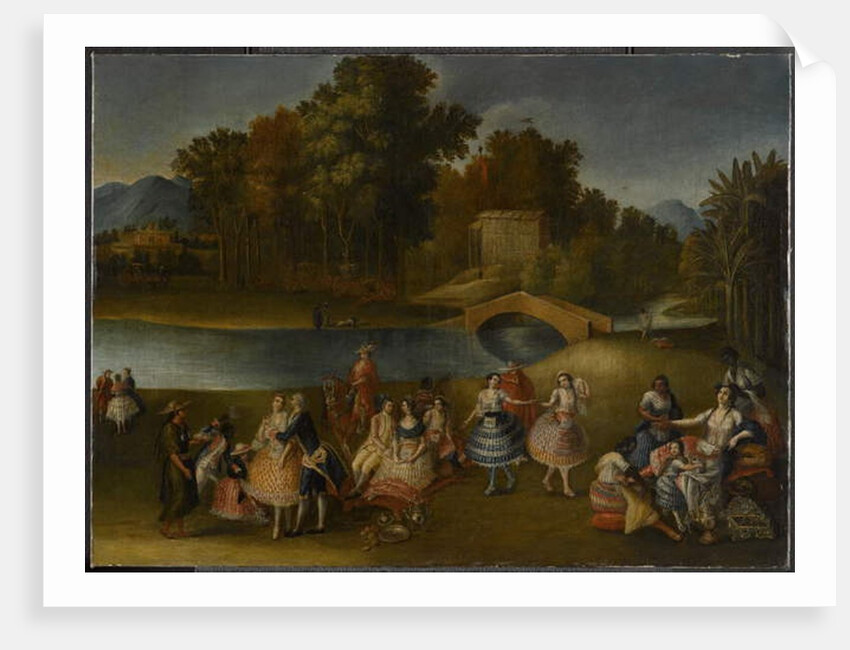 A Merry Company on the Banks of the Rímac River, 1785-1800 by Lima School