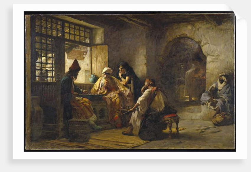 An Interesting Game, 1881 by Frederick Arthur Bridgman