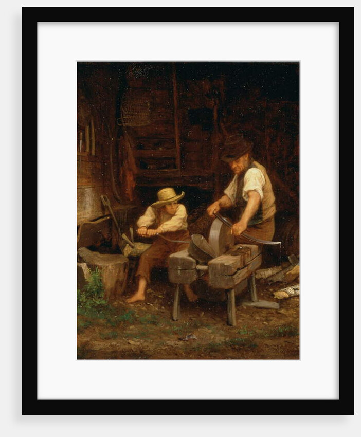 Sharpening the Scythe, 1864 by Eastman Johnson