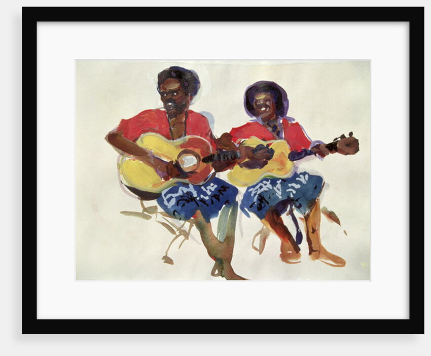 Fijian Guitar Duo, 1985 by Ted Blackall