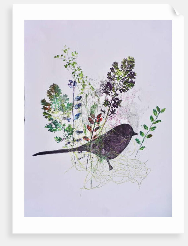 Birdy with leaves by Sarah Thompson-Engels