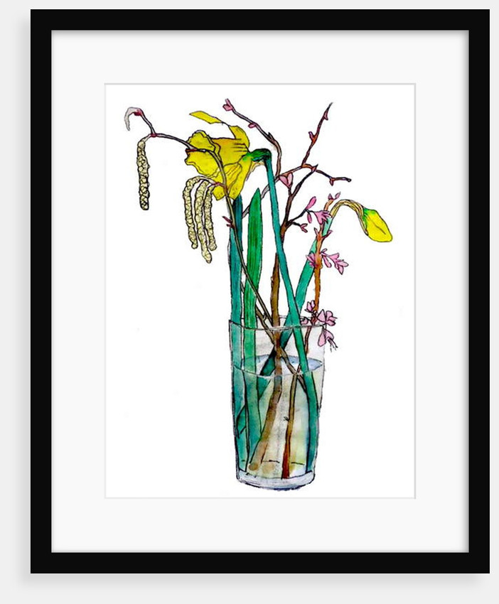 Daffodils and catkins, 2018 by Sarah Thompson-Engels
