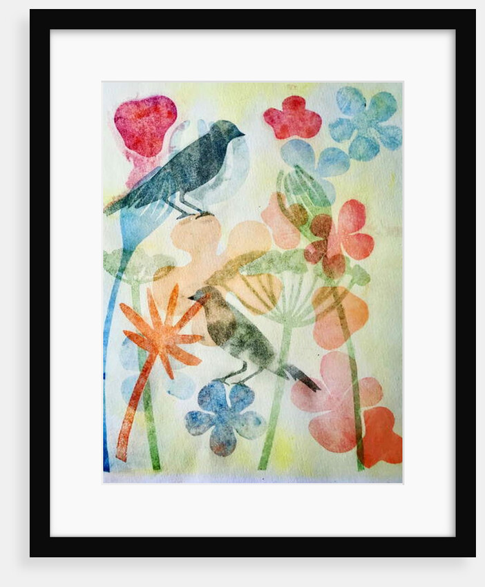 Two birds and flowers,2019 by Sarah Thompson-Engels