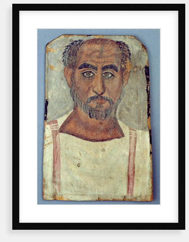 Mummy portrait of a man, c.250-300 AD by Roman Period Egyptian