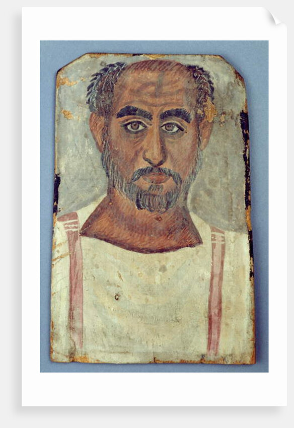 Mummy portrait of a man, c.250-300 AD by Roman Period Egyptian